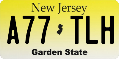 NJ license plate A77TLH