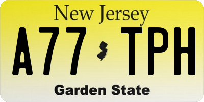 NJ license plate A77TPH