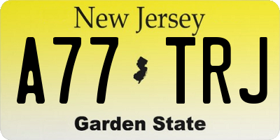 NJ license plate A77TRJ