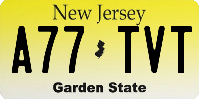 NJ license plate A77TVT