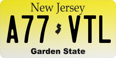 NJ license plate A77VTL
