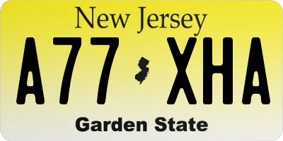 NJ license plate A77XHA