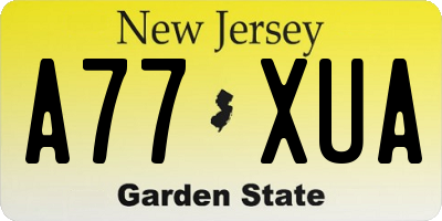 NJ license plate A77XUA