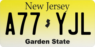 NJ license plate A77YJL