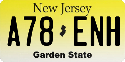 NJ license plate A78ENH