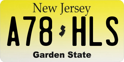 NJ license plate A78HLS