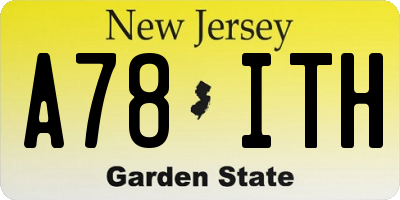 NJ license plate A78ITH
