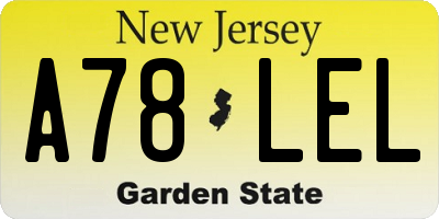 NJ license plate A78LEL