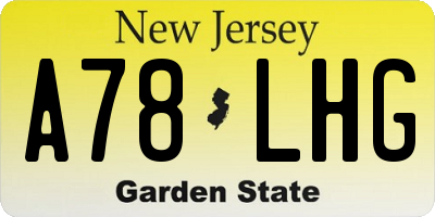 NJ license plate A78LHG