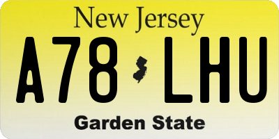 NJ license plate A78LHU