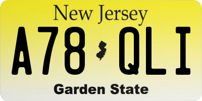 NJ license plate A78QLI