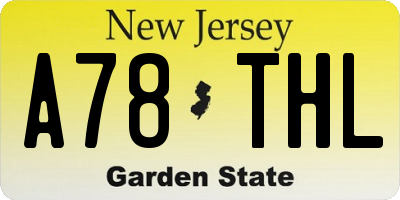 NJ license plate A78THL