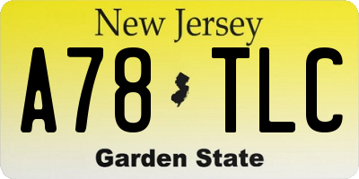 NJ license plate A78TLC