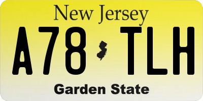 NJ license plate A78TLH