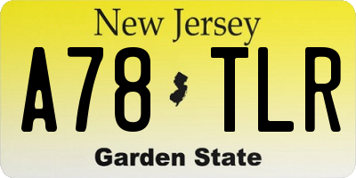 NJ license plate A78TLR