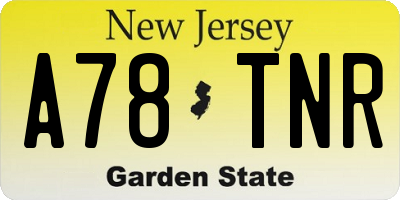 NJ license plate A78TNR