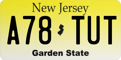 NJ license plate A78TUT