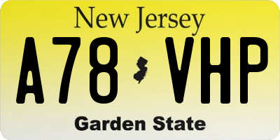 NJ license plate A78VHP