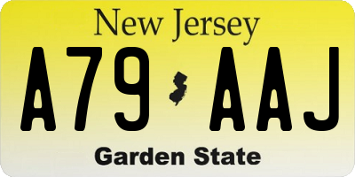 NJ license plate A79AAJ