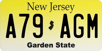 NJ license plate A79AGM