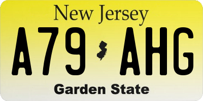 NJ license plate A79AHG