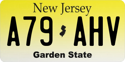 NJ license plate A79AHV