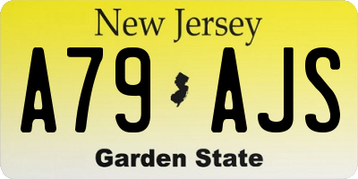 NJ license plate A79AJS