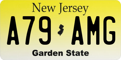 NJ license plate A79AMG