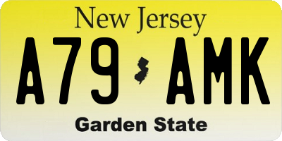 NJ license plate A79AMK