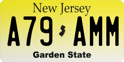 NJ license plate A79AMM