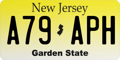 NJ license plate A79APH