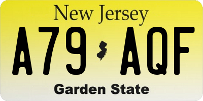 NJ license plate A79AQF