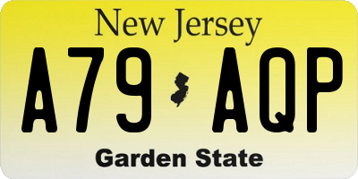 NJ license plate A79AQP