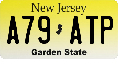 NJ license plate A79ATP