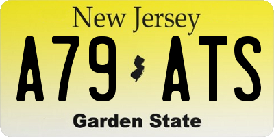 NJ license plate A79ATS