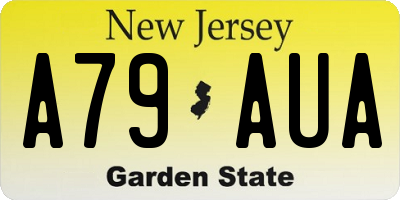NJ license plate A79AUA