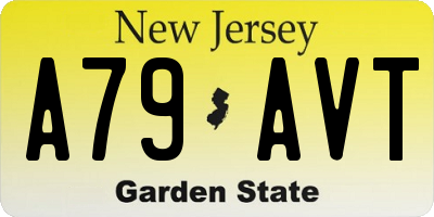 NJ license plate A79AVT
