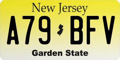 NJ license plate A79BFV