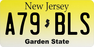 NJ license plate A79BLS