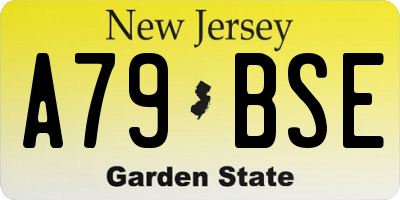 NJ license plate A79BSE