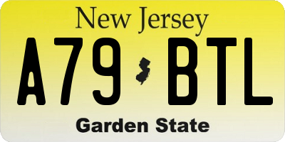 NJ license plate A79BTL