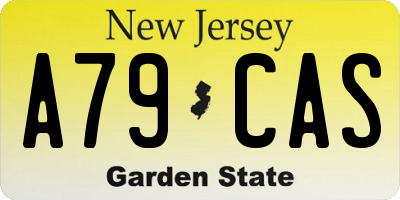 NJ license plate A79CAS