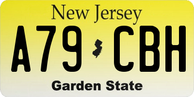 NJ license plate A79CBH