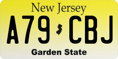 NJ license plate A79CBJ