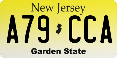 NJ license plate A79CCA