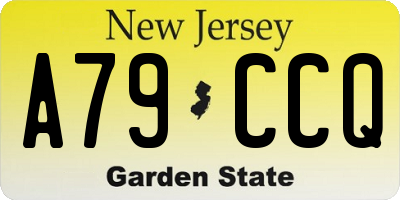 NJ license plate A79CCQ