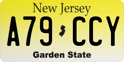 NJ license plate A79CCY