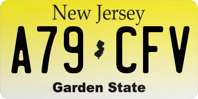 NJ license plate A79CFV