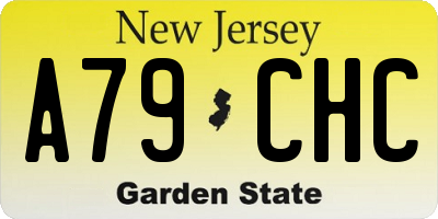 NJ license plate A79CHC
