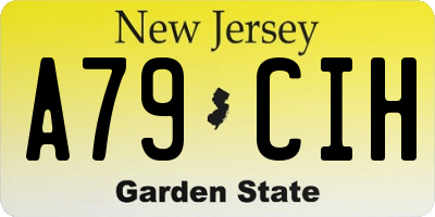 NJ license plate A79CIH